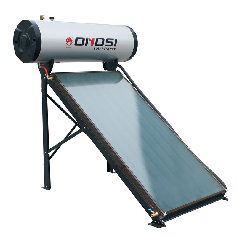 Integrated pressurized flat plate solar water heater