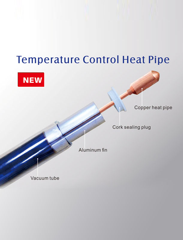 Temperature control Heat pipe solar collector