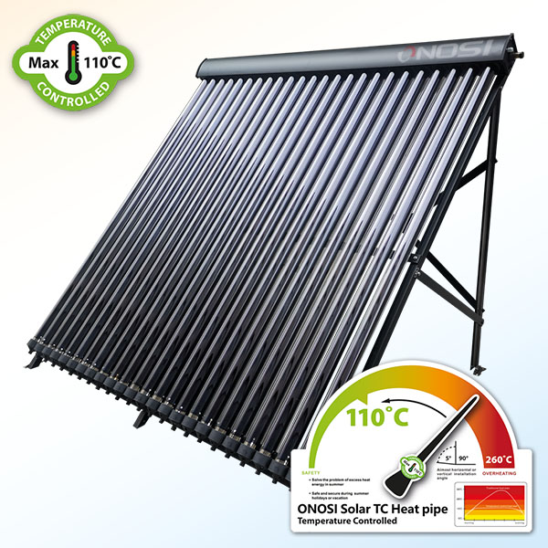 Thermostatic heat pipe solar collector